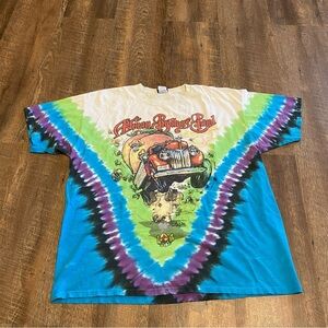 Vintage 1997 Liquid Blue The Allman Brothers Band Tie-dyed Shirt Size XXL
